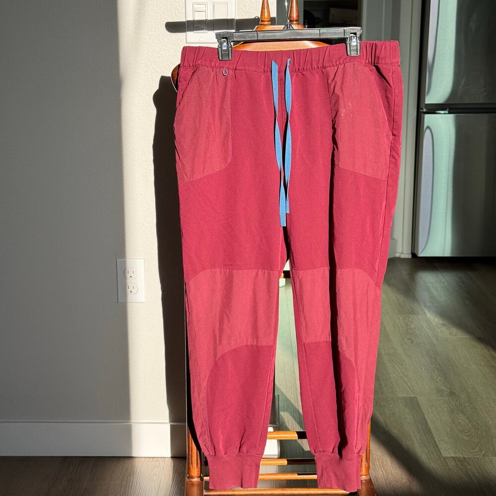 FIGS x Disney Mickey Mouse Scrub Jogger Pants XL Burgundy Medical Nurse Uniform